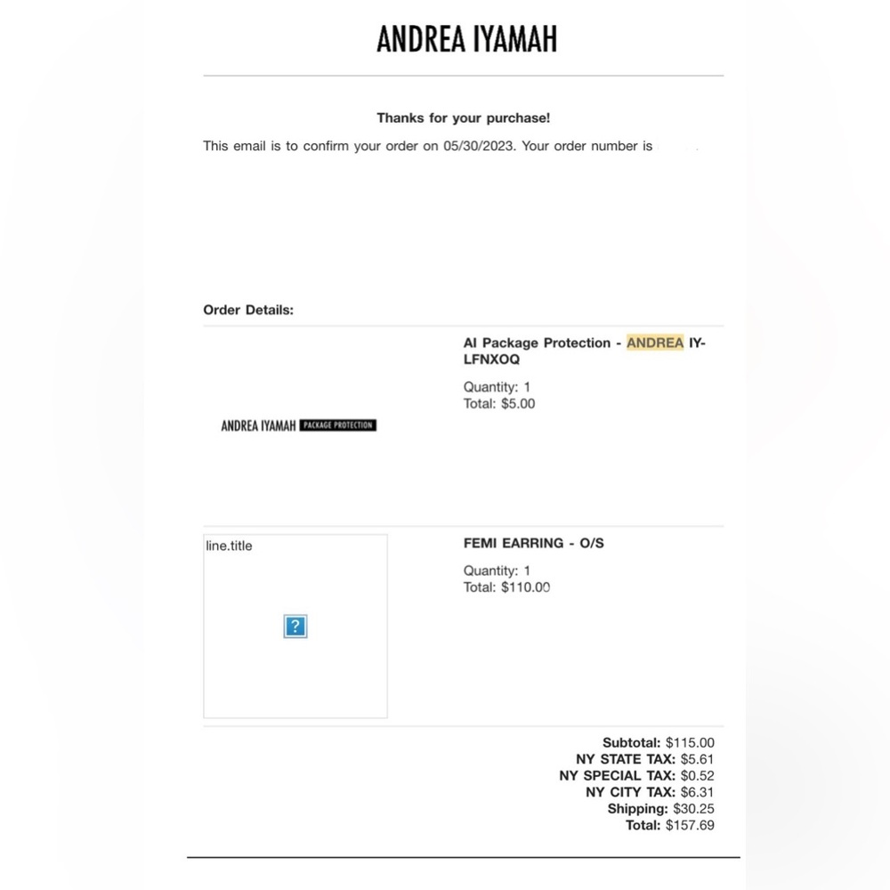 ANDREA IYAMAH femi earring - Picture 2 of 2